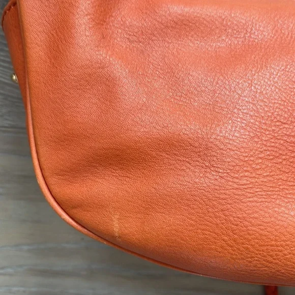 Vintage MICHAEL KORS Orange  Leather Shoulder Bag - Picture 10 of 12